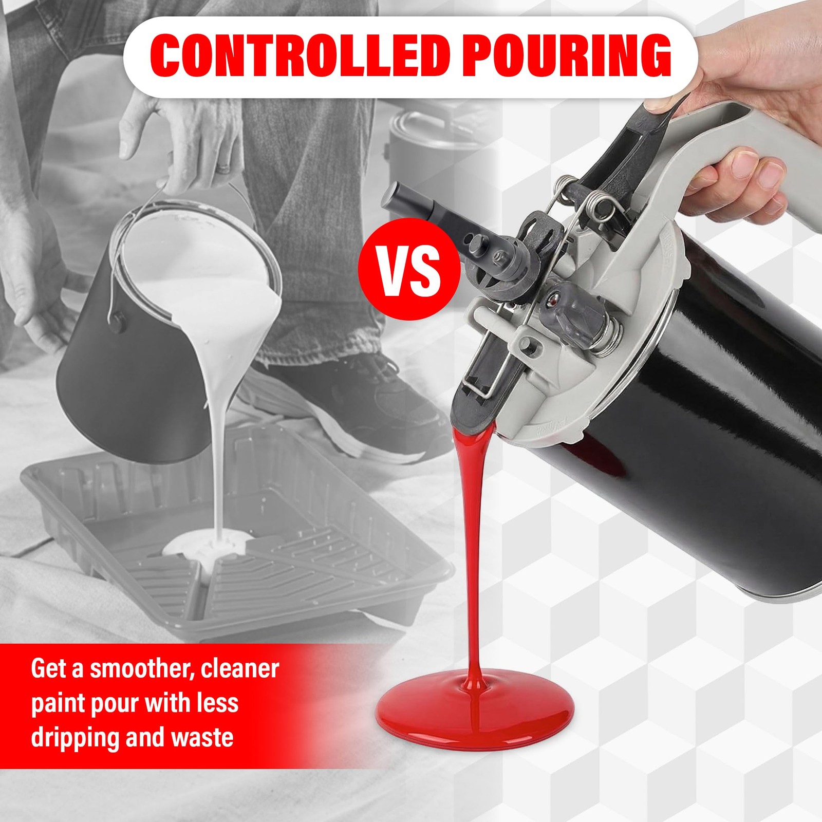 Lauco 1 Quart Paint Can Mixing Lid with Pour Spout – Universal Paint Mixer Lid