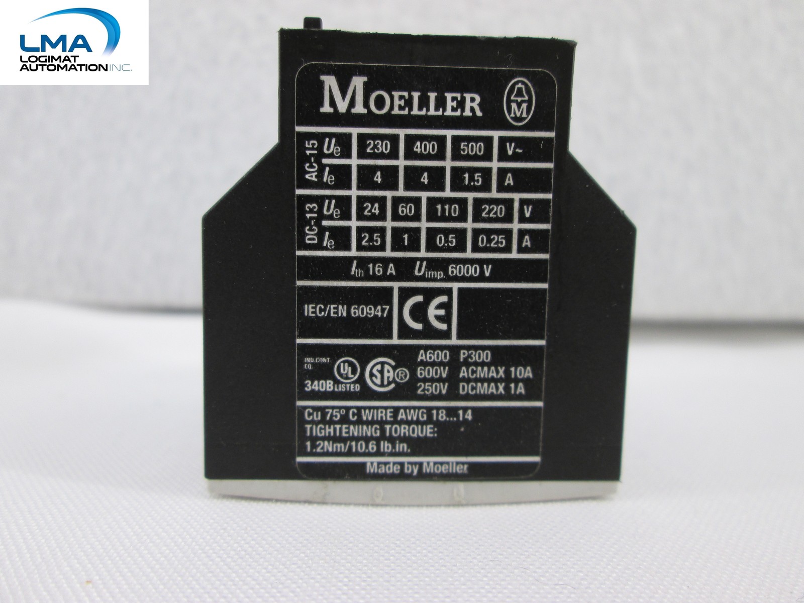 KLOCKNER MOELLER EATON DILA XHIR11 AUILIARY CONTACT BLOCK CONTACTOR