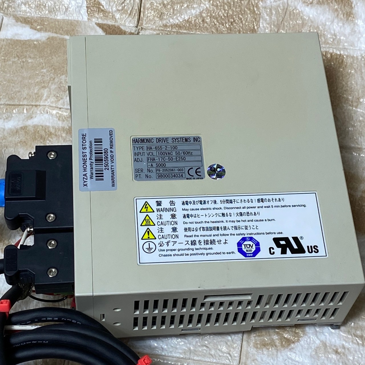 HARMONIC Drive HA-655-2-100&FHA-17C-50-E250 Servo set as in photos SN:9080, SALE