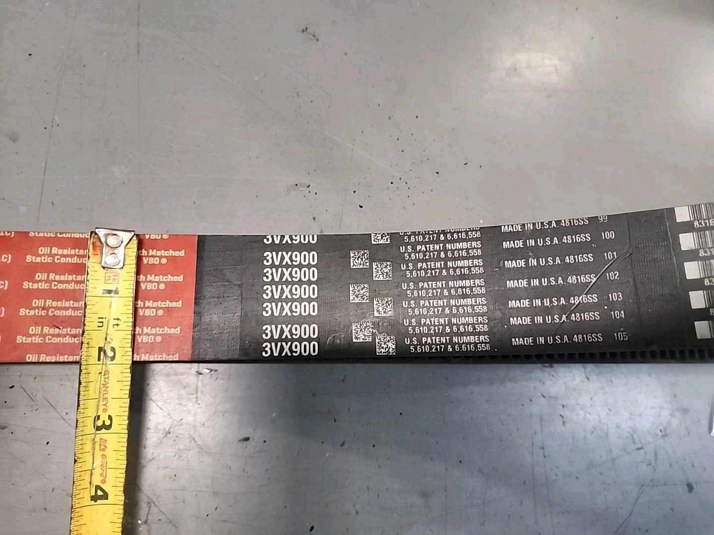 GATES 5 Strand 5/3VX900 Super HC PowerBand Cogged V80 V-Belt 8316RT72 2″ TALL