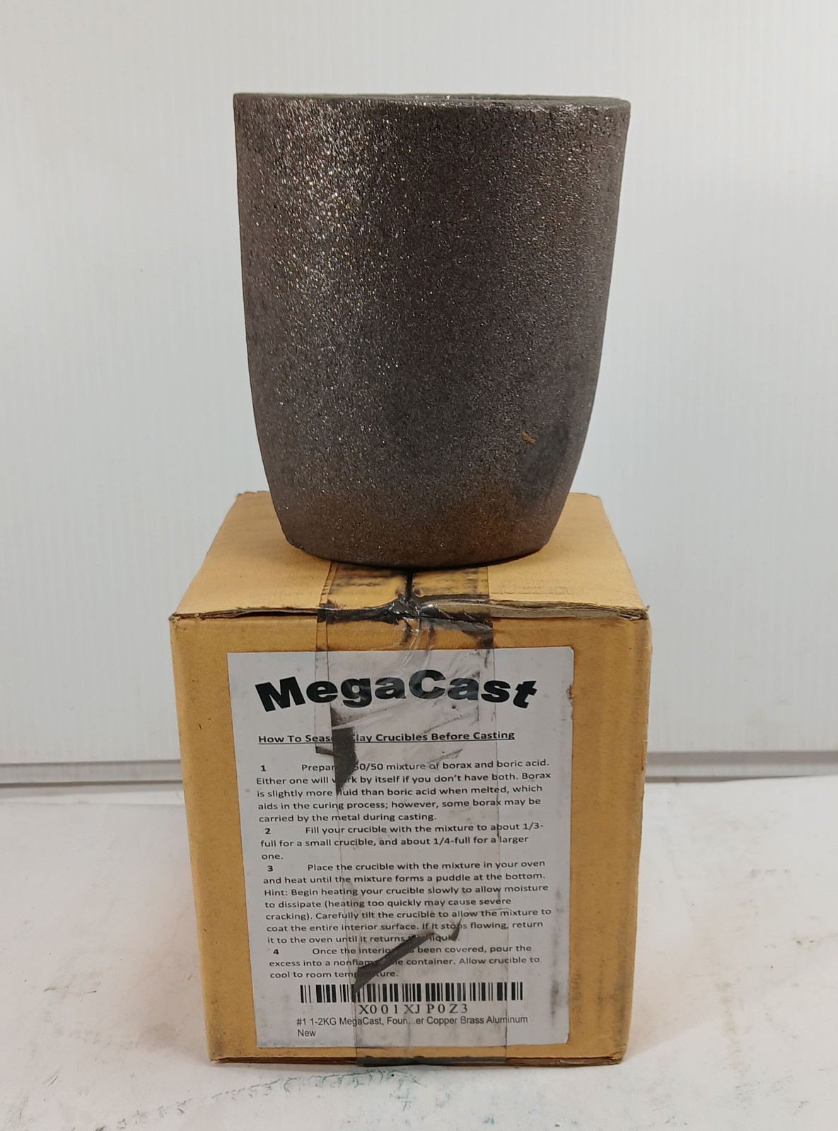 1 NEW MEGACAST X001XJP0Z3 #1 1-2KG CLAY CRUCIBLE NIB *MAKE OFFER*