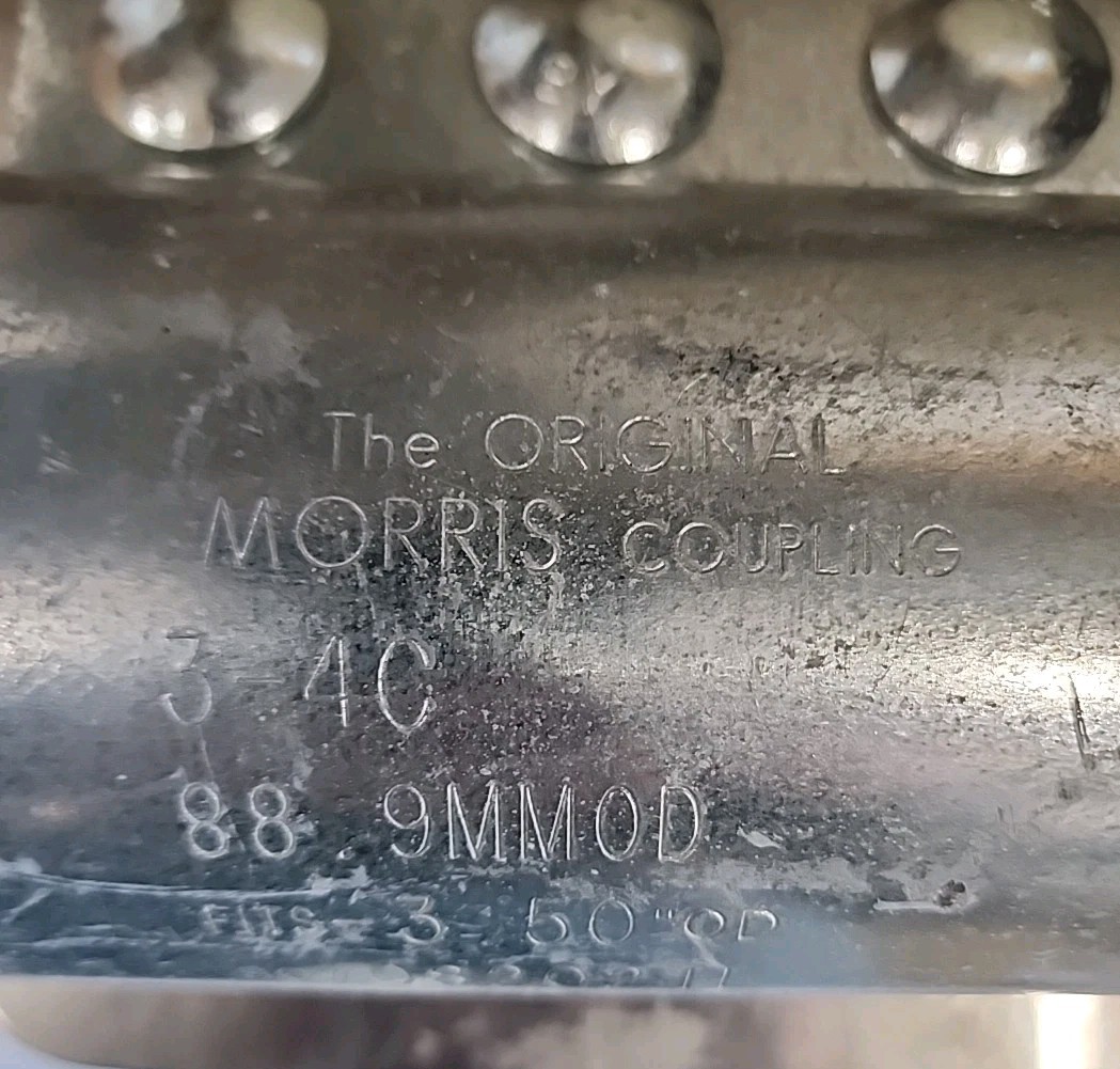 NEW MORRIS 3-4C COUPLINGS 88.9MMOD FITS 3.50 “OD