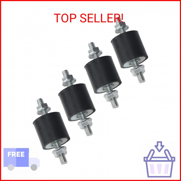 4pcs 25 x 25mm Rubber Mounts Rubber Vibration Isolator Mounts Shock Absorber wit