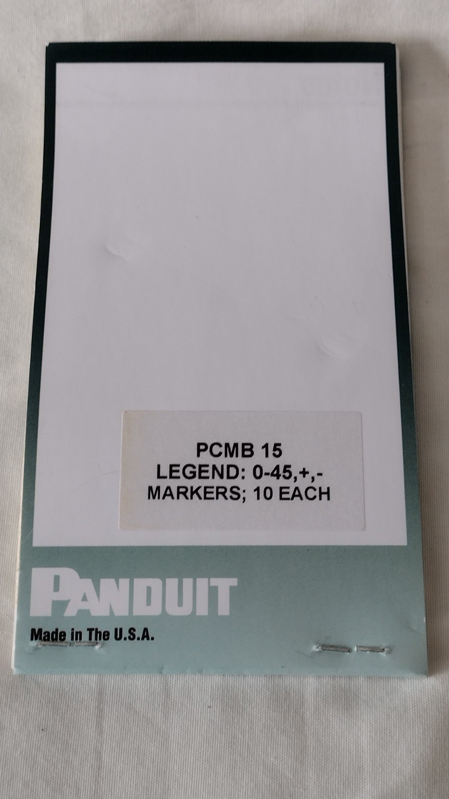Panduit PCMB-15 1.38″ x 0.22″ StrongHold Pre-Printed Wire Marker Book