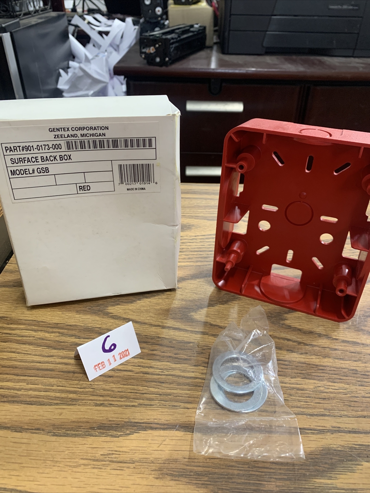 Gentex 901-0173-000 Back Box Model GSB RED