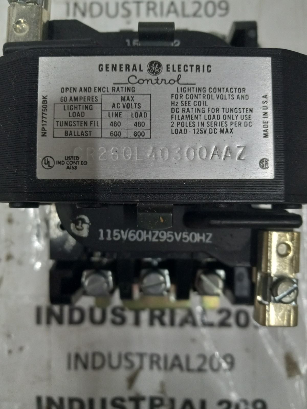 GENERAL ELECTRIC CONTROL CR260L40300AAZ