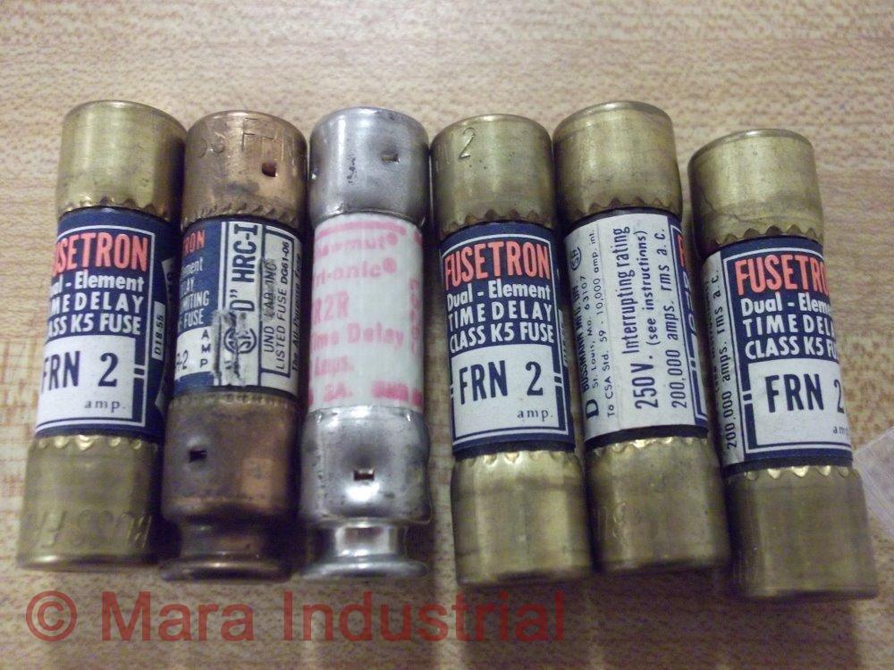 Fusetron TR2R FRN-2 FRN-R-2 Assorted Fuses (Pack of 6)