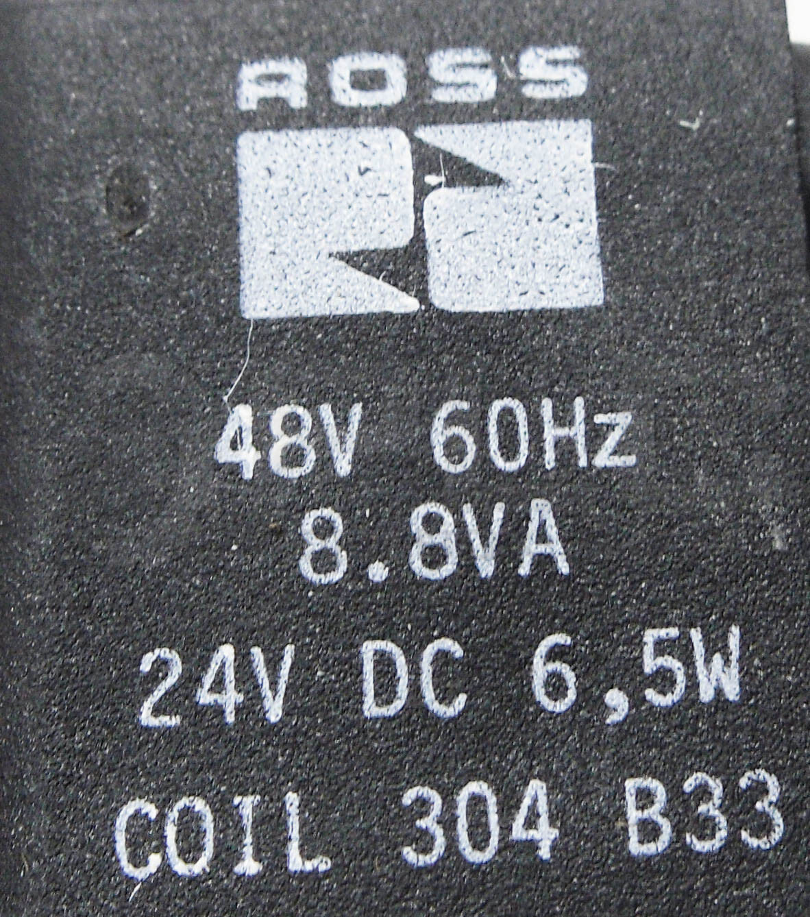 NEW ROSS CONTROLS 304 B33 COIL 24VDC 6.5W