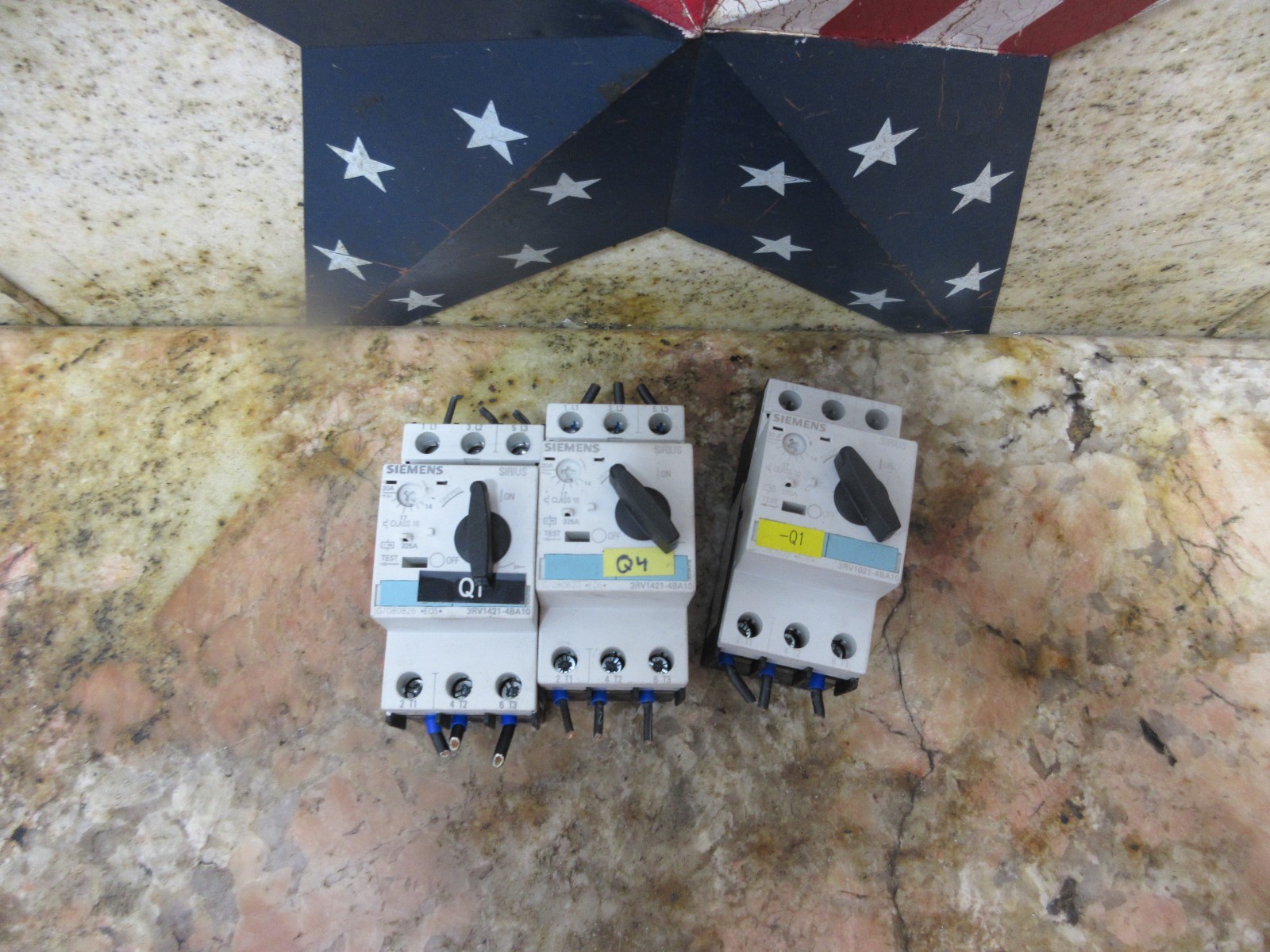 1994 CHARMILLES ROBOFIL 300/310 SIEMENS 3RV1421-4BA10 CONTACTOR LOT OF 3 PIECES