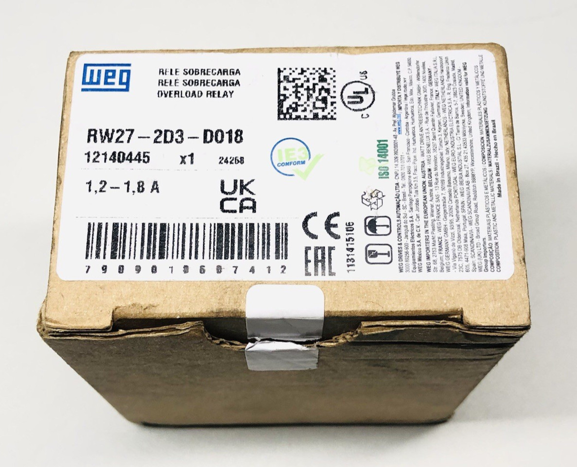 WEG OVERLOAD RELAY RW27-2D3-D018