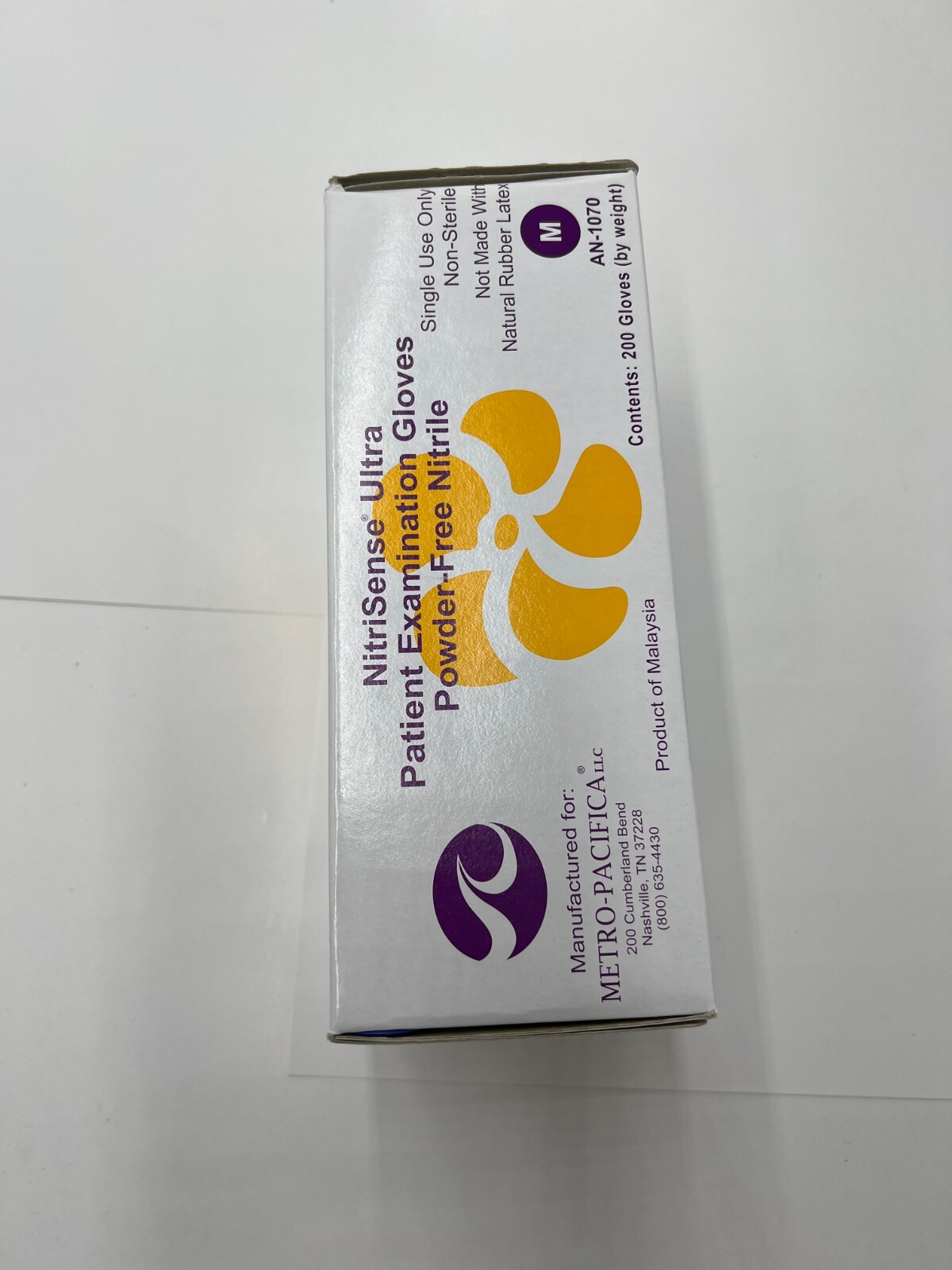 BOX OF 200 NitriSense Nitrile Disposable Exam Gloves Latex Powder-Free Medium