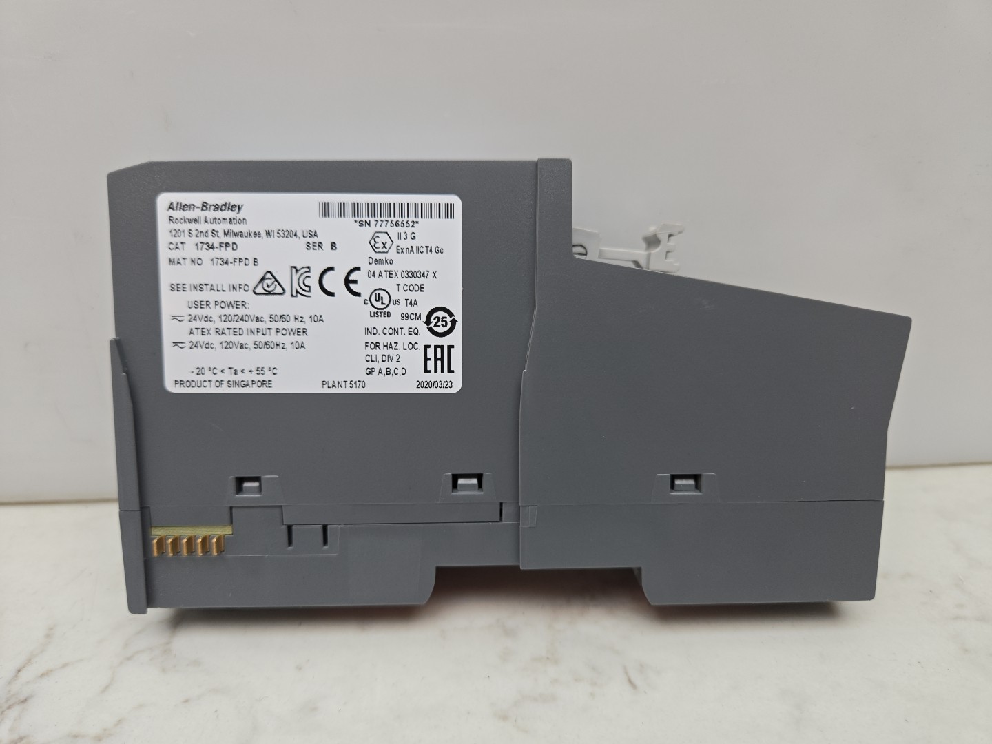 7 Pack Allen Bradley 1734-FPD Point I/O Field Power Distributor Module 1734-RTB