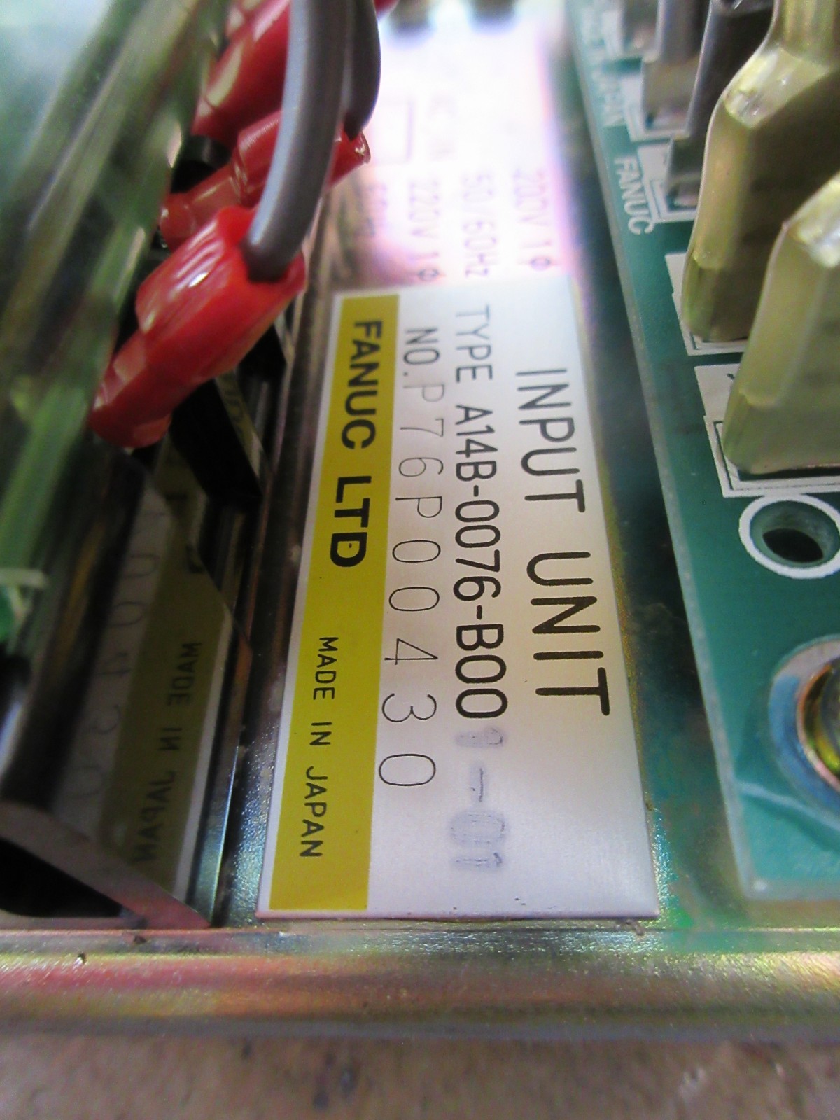 FANUC INPUT UNIT A14B-0076-B001-01 A16B-1600 0090