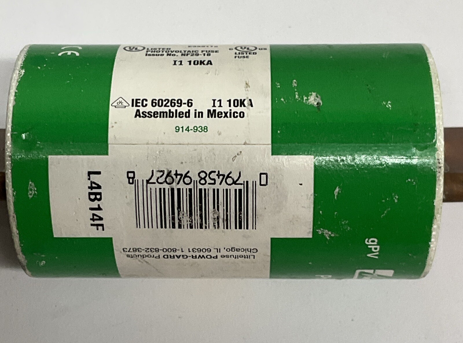Littelfuse spfj-250 Class J Photovoltaic Fuse 250 Amp 1000 vdc or Less