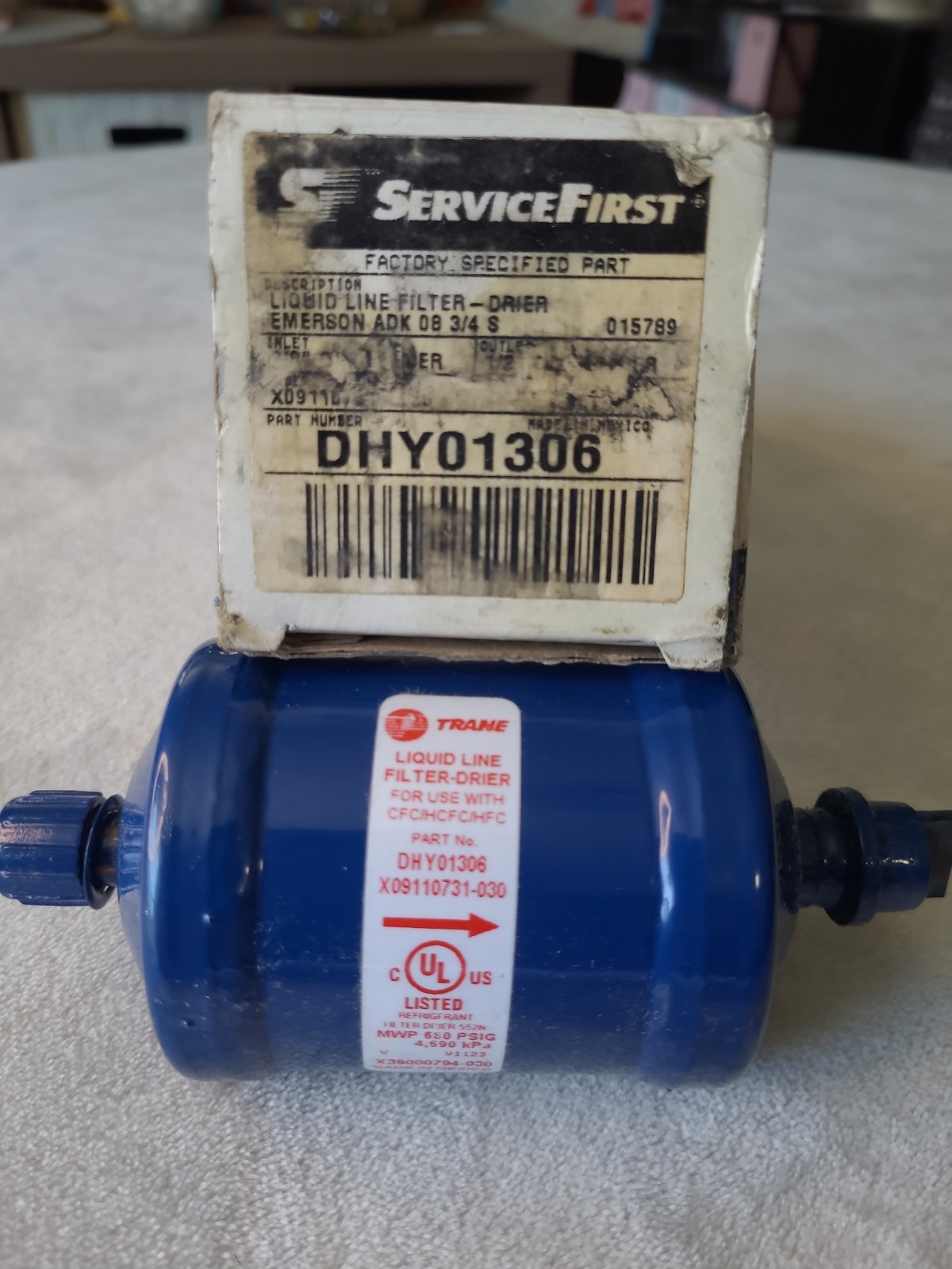 Service First, Trane DHY01306 Liquid Line Filter Drier 3/8″ ODF Solder (Emerson)