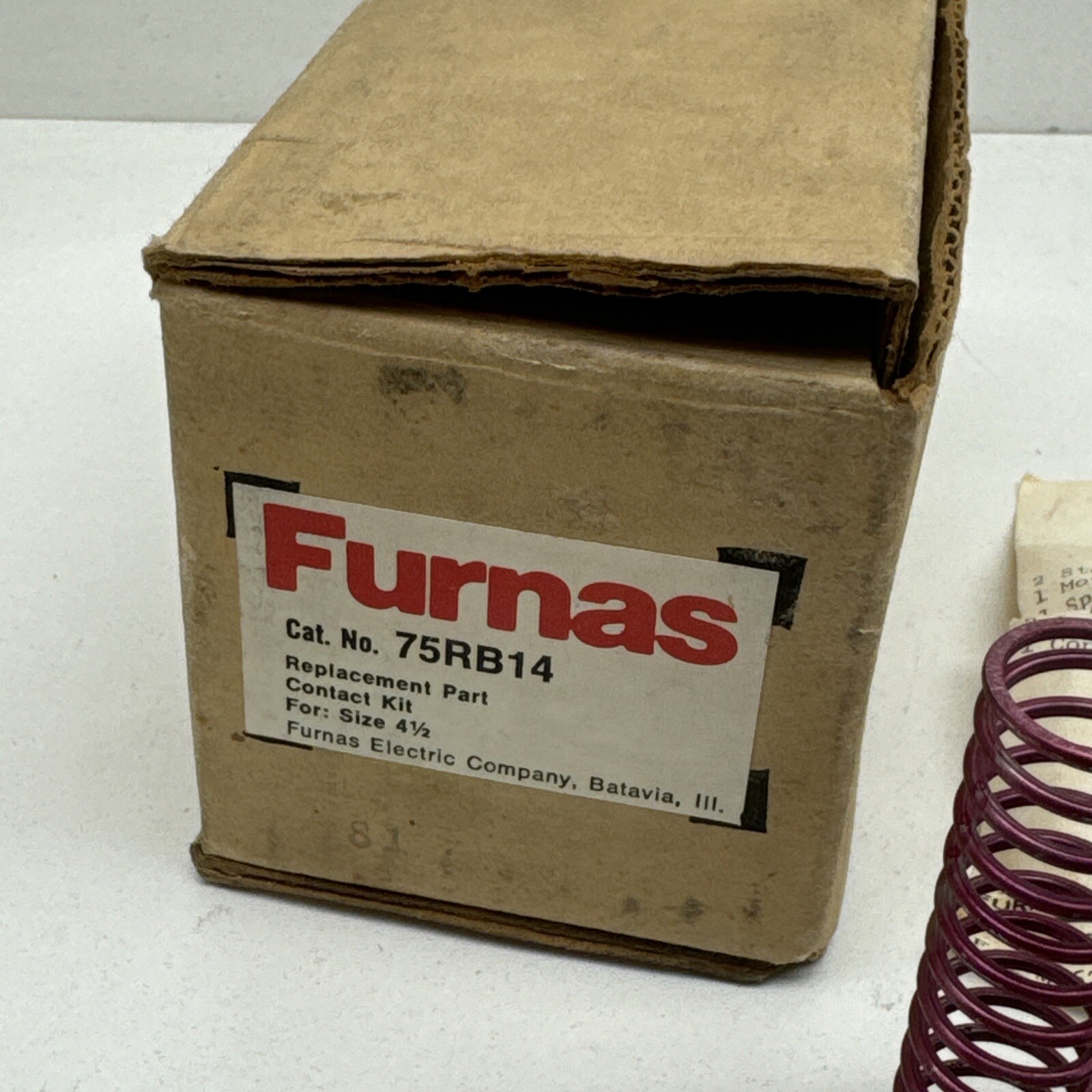 Furnas 75RB14 OEM Replacement Contact Set, Vertical Type Size 4-1/2 Power Pole
