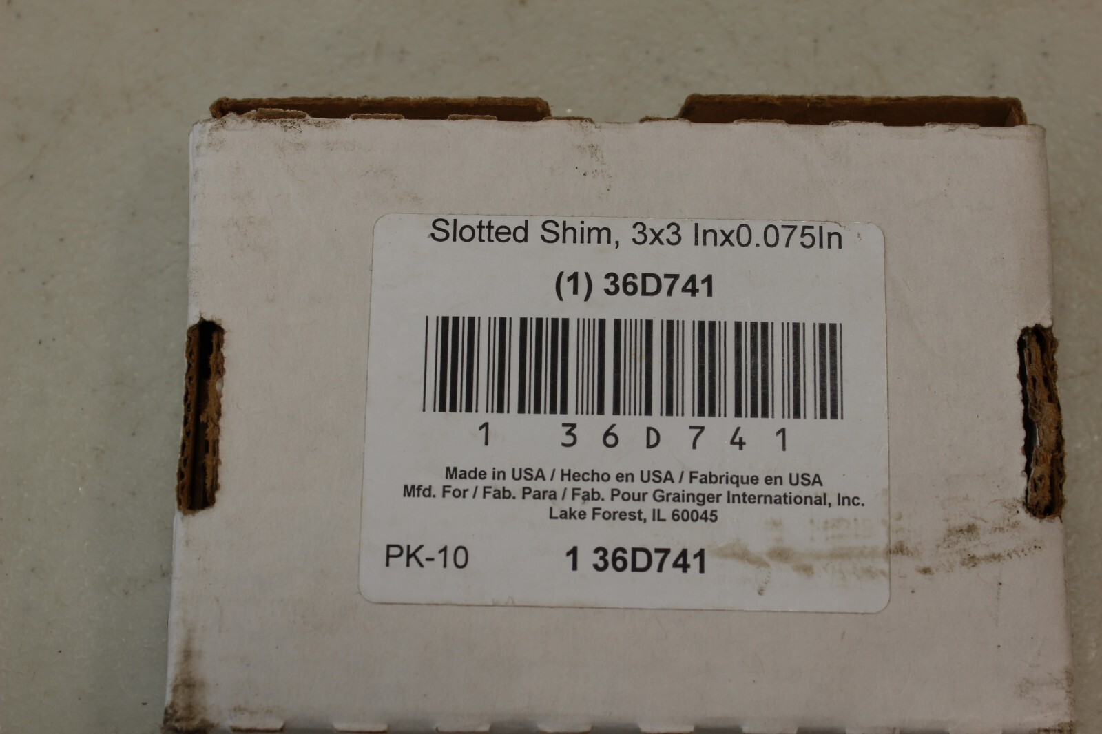 Accushim Size B .075 slotted shims pack of 10
