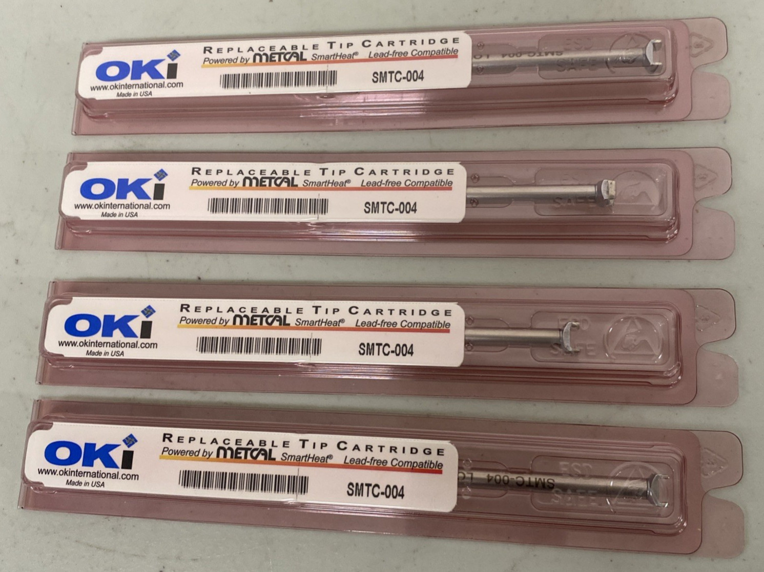Lot of (4) OKi Metcal Slotted Soldering Tip – SMTC-004
