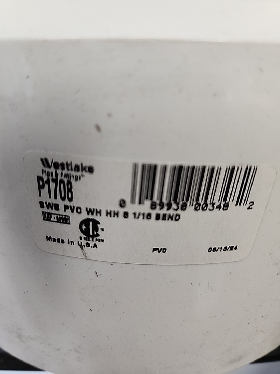 Westlake Pipe & Fittings P1708 – 8 SDR35 1/16 Bend 22.5 HxH