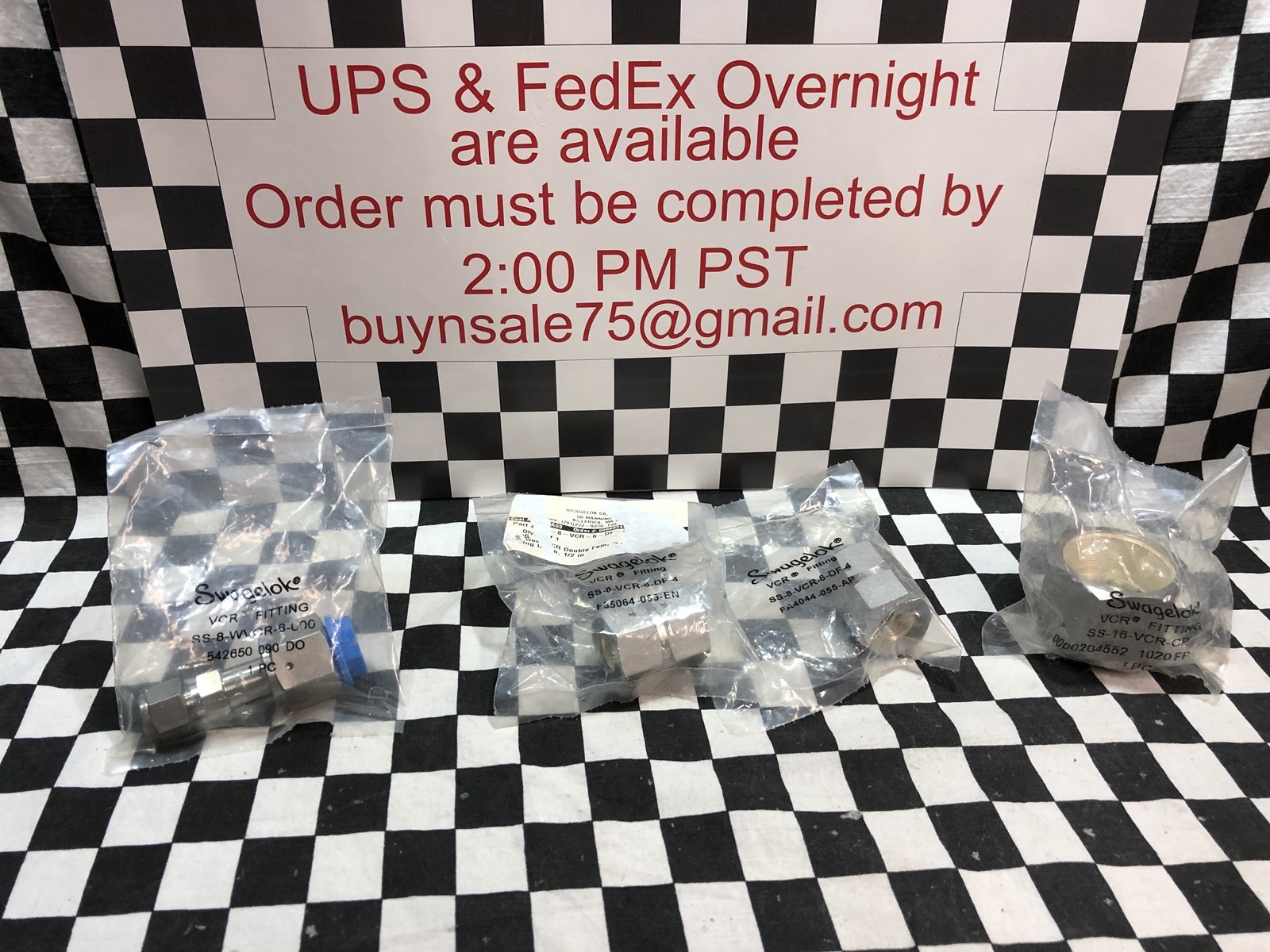 Lot Of 4 Swagelok SS-8-WVCR-6-600, SS-16VCR-CP, SS-8-VCR-6-DF-4 #113Q4