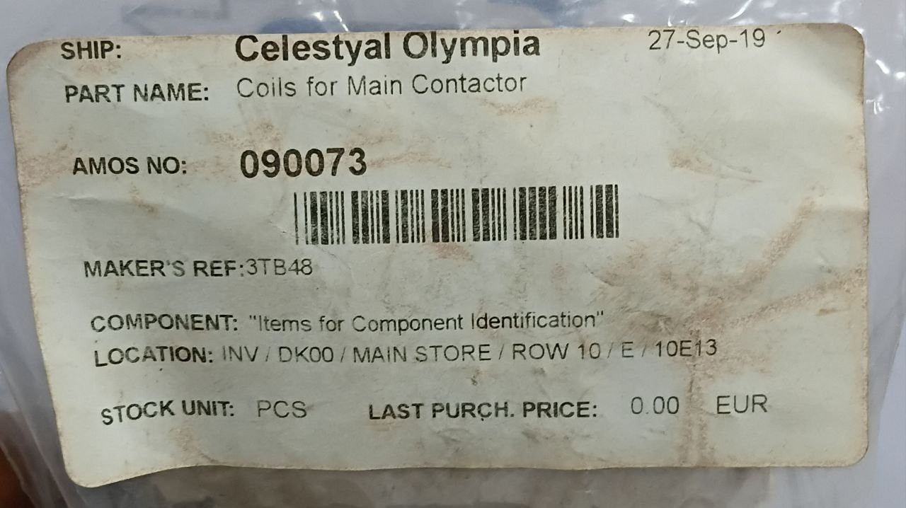 Siemens 3TB48 Coils For Main Contactor 3TY6483 Coil Voltage 183V 50Hz 220V 60Hz