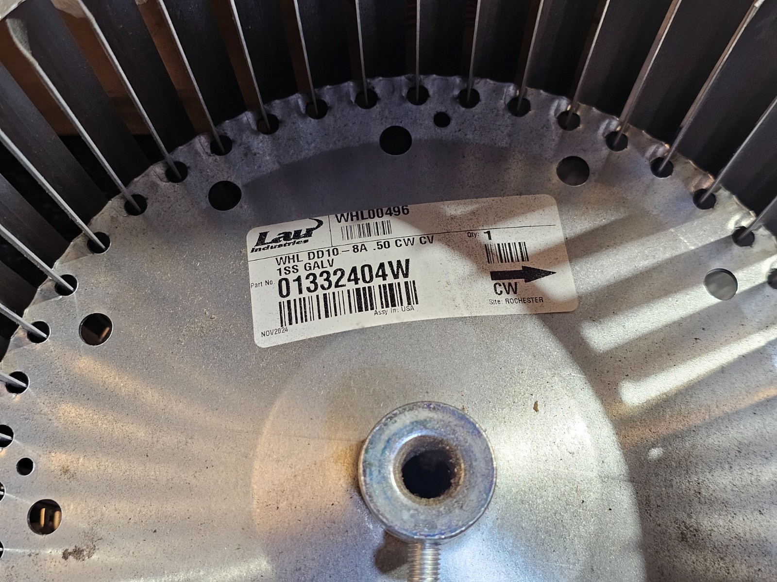 Service First WHL00496 Blower Wheel, 10″ x 8″, CW, 1/2″ Bore for Trane HVAC