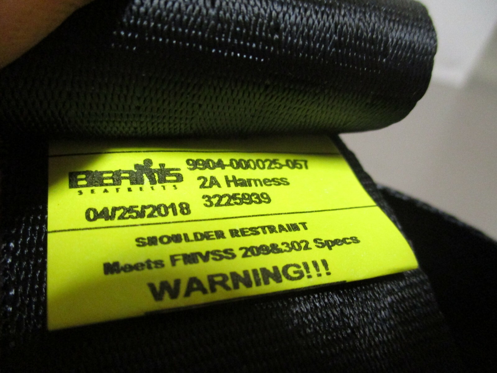 Beams 9904-000025-057 Seat Belt Shoulder 78 Deg. Klippan/ELR Gillig Bus
