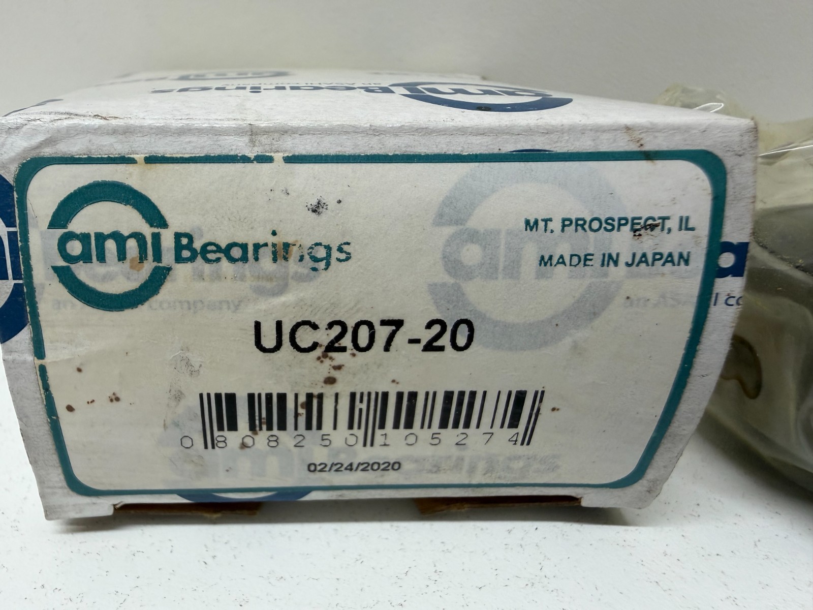 NEW IN BOX! AMI BEARING 1-1/4″ BORE INSERT BALL BEARING UC207-20