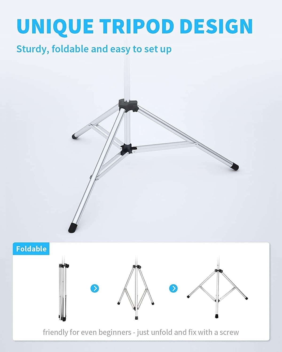 Portable 120″ Outdoor Projector Screen with Aluminum Stand & Carry Bag – Foldabl