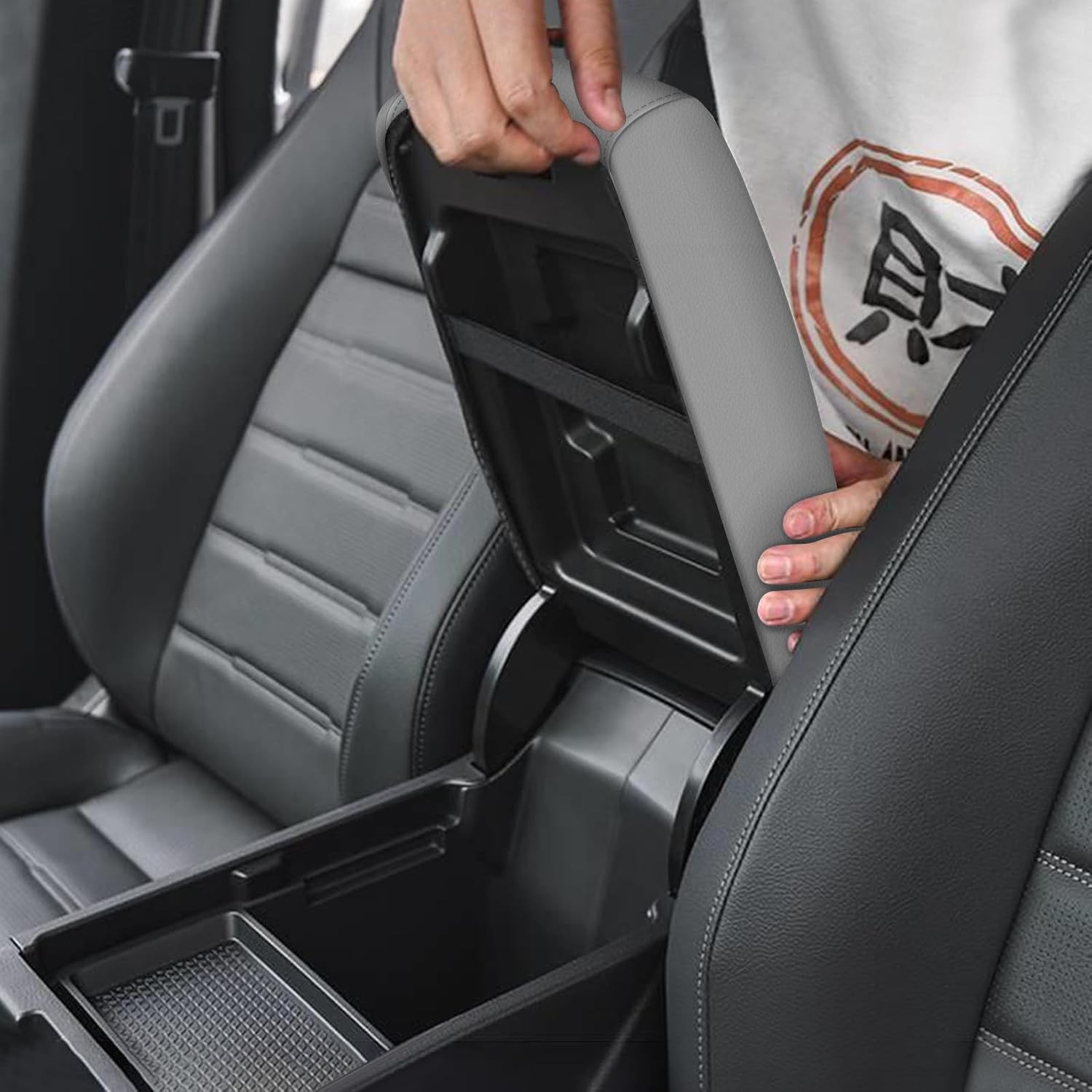 Light Gray Console Cover for 2007-2011 Toyota Camry Gray Armrest Cover Console
