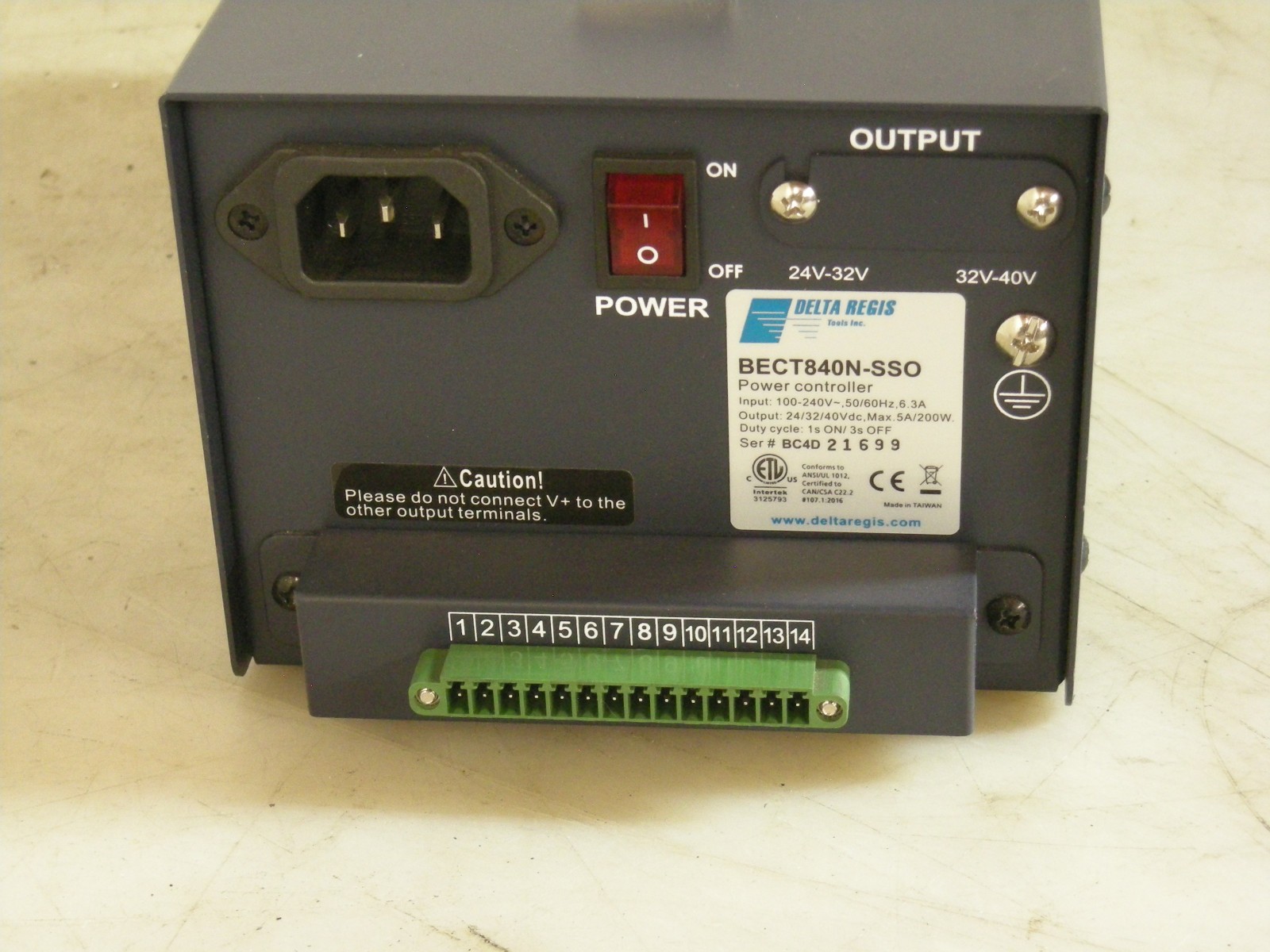 Delta Regis BECT840N-SSO Screwdriver Power Controller for use with