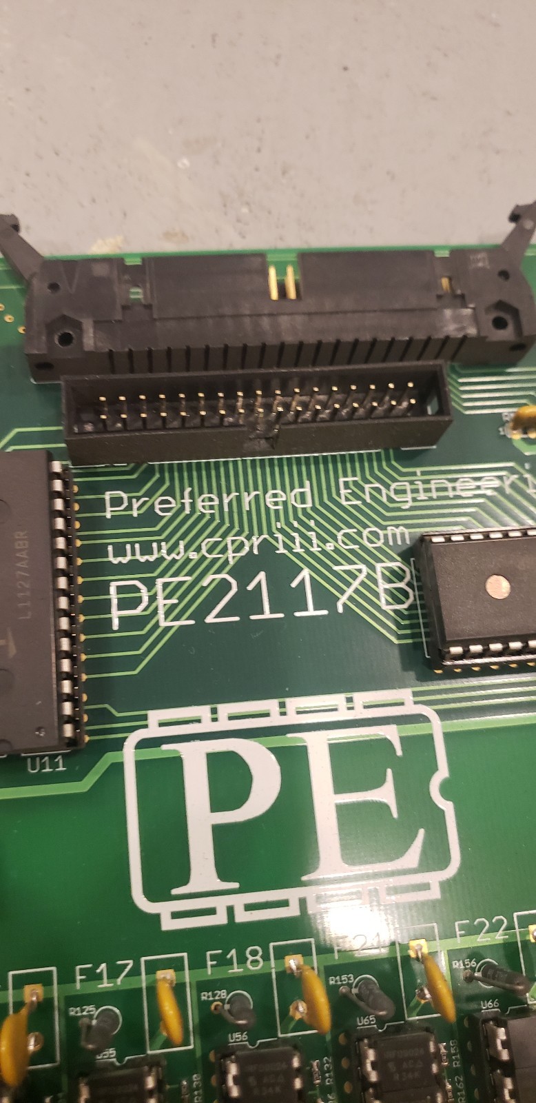 PERFERRED ENGINEERING PE2117B SILK COMPONENT BOARD PE LAYER 2