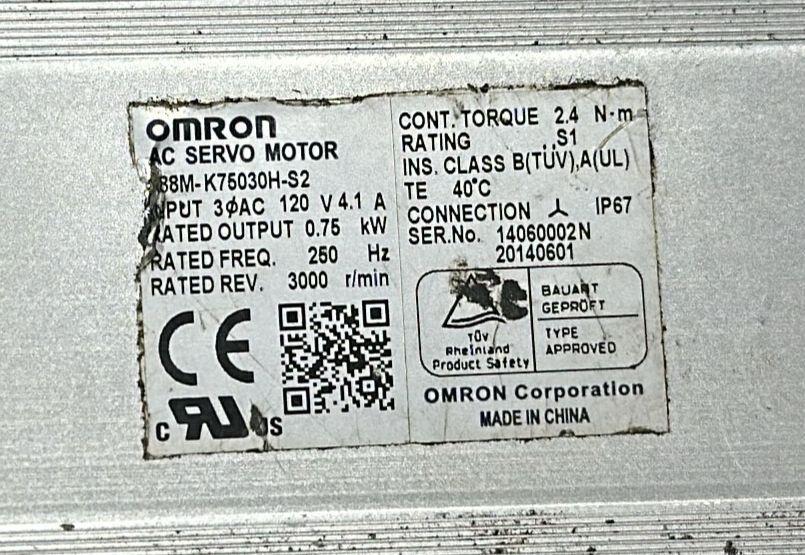 OMRON R88M-K75030H-S2 SERVO MOTOR
