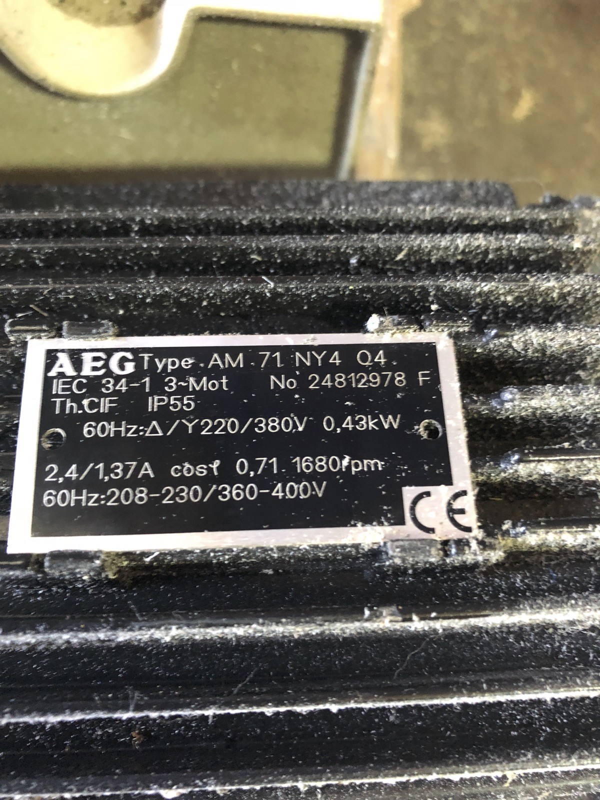 PFEIFFER DUO 010 M VACUUM D-35614 ASSIAR WITH AM71NY4Q4