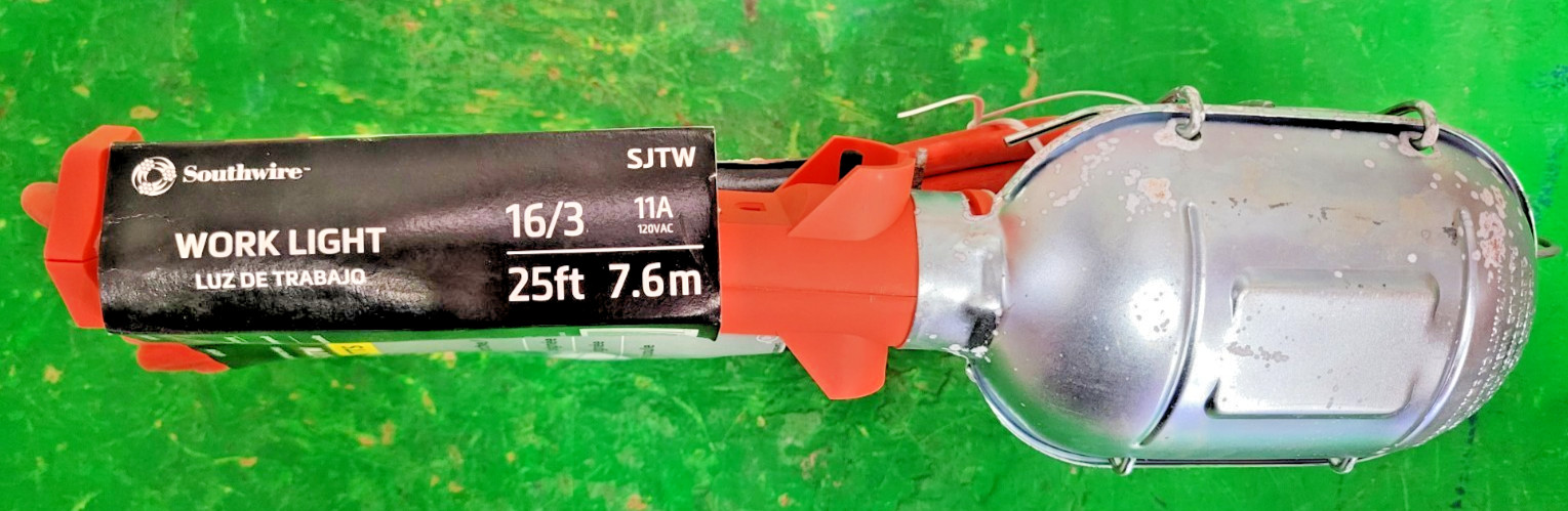 5️ SOUTHWIRE 75W 25′ INCANDESENT TROUBL LIGHT PESSCO OFFERING 1 G102825-12-41 🗽
