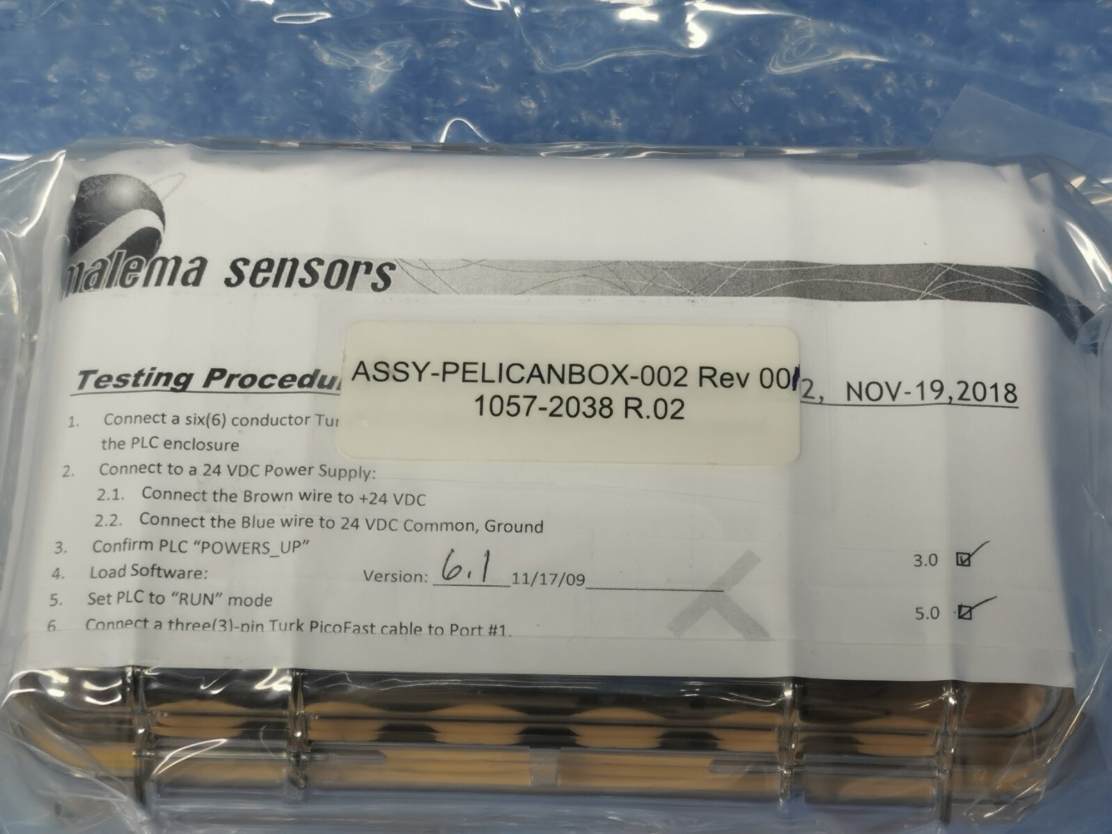 Malema Sensors ASSY-PELICANBOX-002 1057-2038