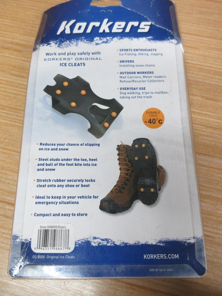 Korkers OA8000/Size L Ice Cleats OA8000 (Pack of 3)