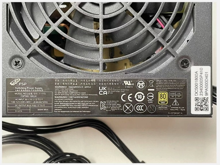 For Acer Nitro N50-610 N93 T650 500W Power Supply FSP500-10AGA DC5001800A