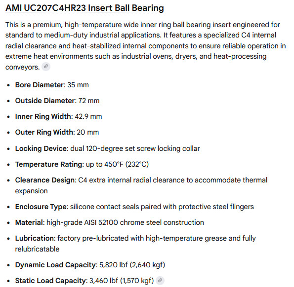 1 NEW AMI UC207C4HR23 INSERT BALL BEARING NIB ***MAKE OFFER***