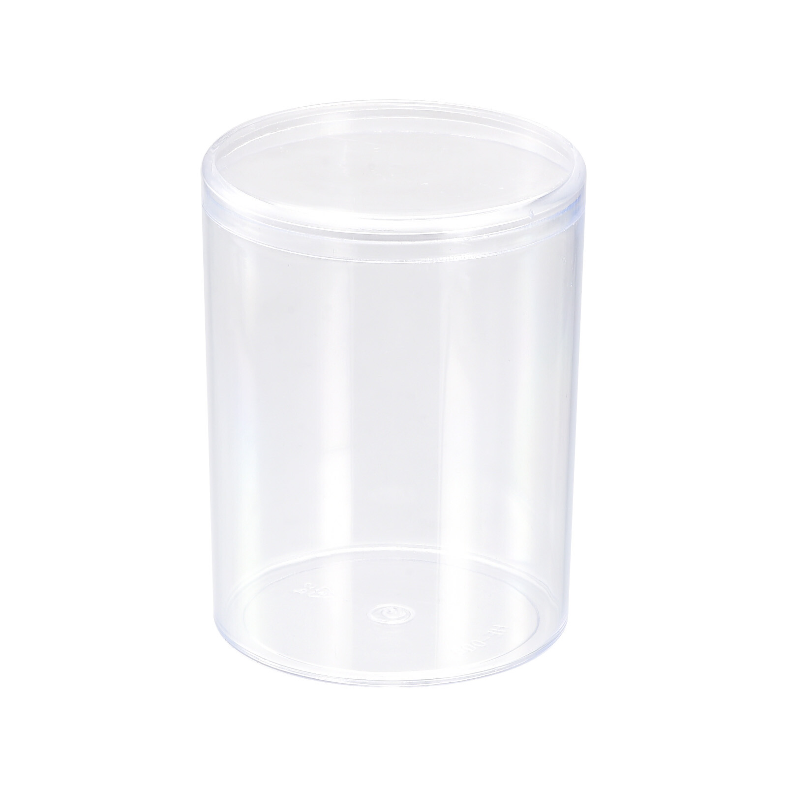 Round Storage Display Case Acrylic Plastic Storage Box, 7x9cm Clear Base