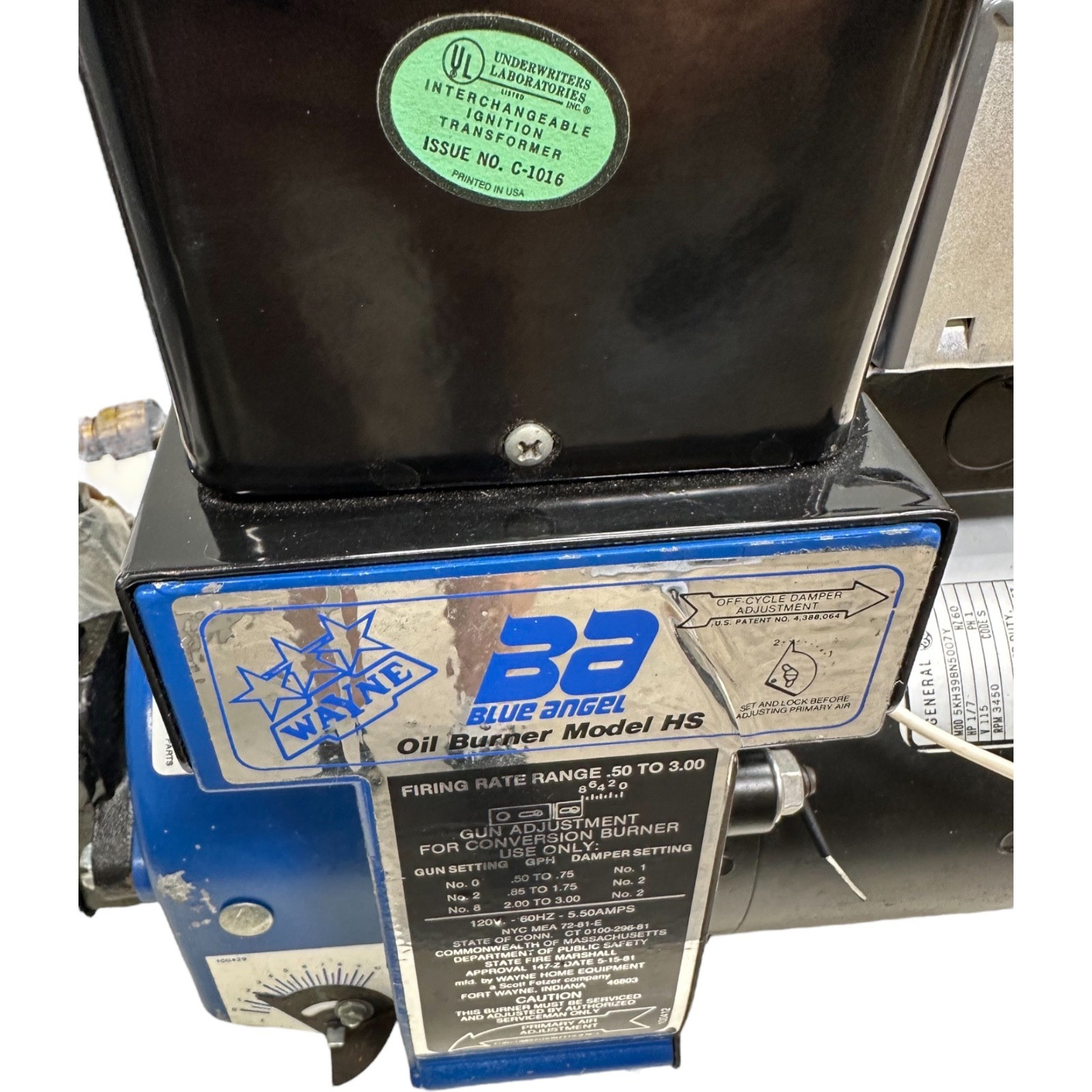 New Wayne 300-713 Blue Angel Oil Burner Model HS, .50–3.00 GPH🔥Fast Shipping🔥