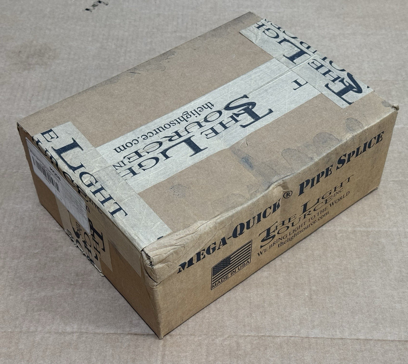 Box of 12 Light Source MQSB Mega-Quick Pipe Splice 1.5″ Sch 40 Pipe Black 12742