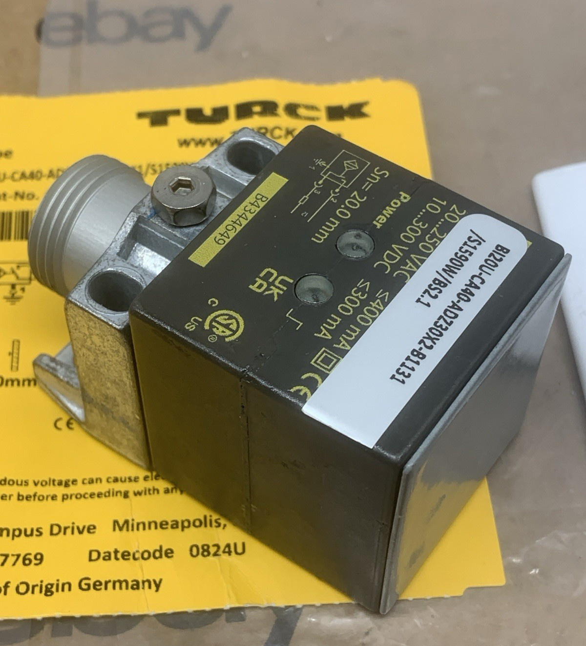 TURCK BI20-CA40-ADZ30X2-B1131/S1590 W/BS2.1 PROXIMITY SENSOR 4283295 * NEW*