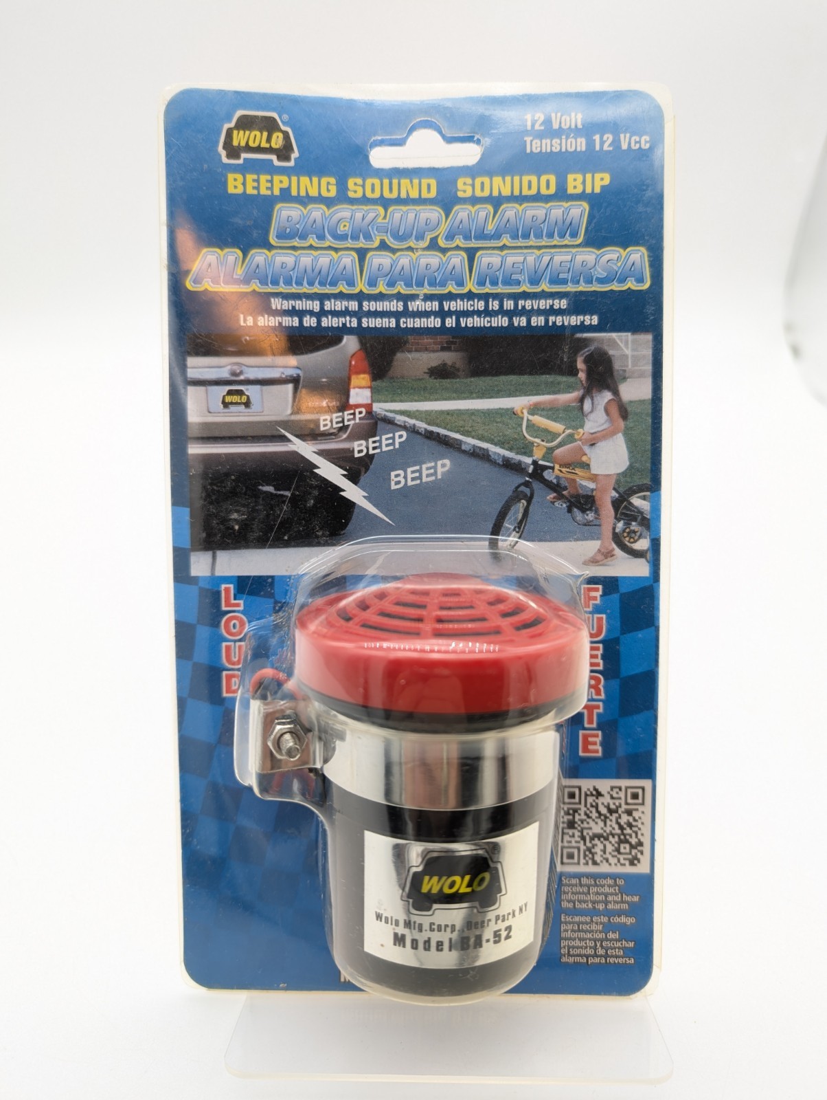 New WOLO BA-52 Beep Beep Back Up Alarm 12-Volt 108 Decibel Universal Vehicle NIB