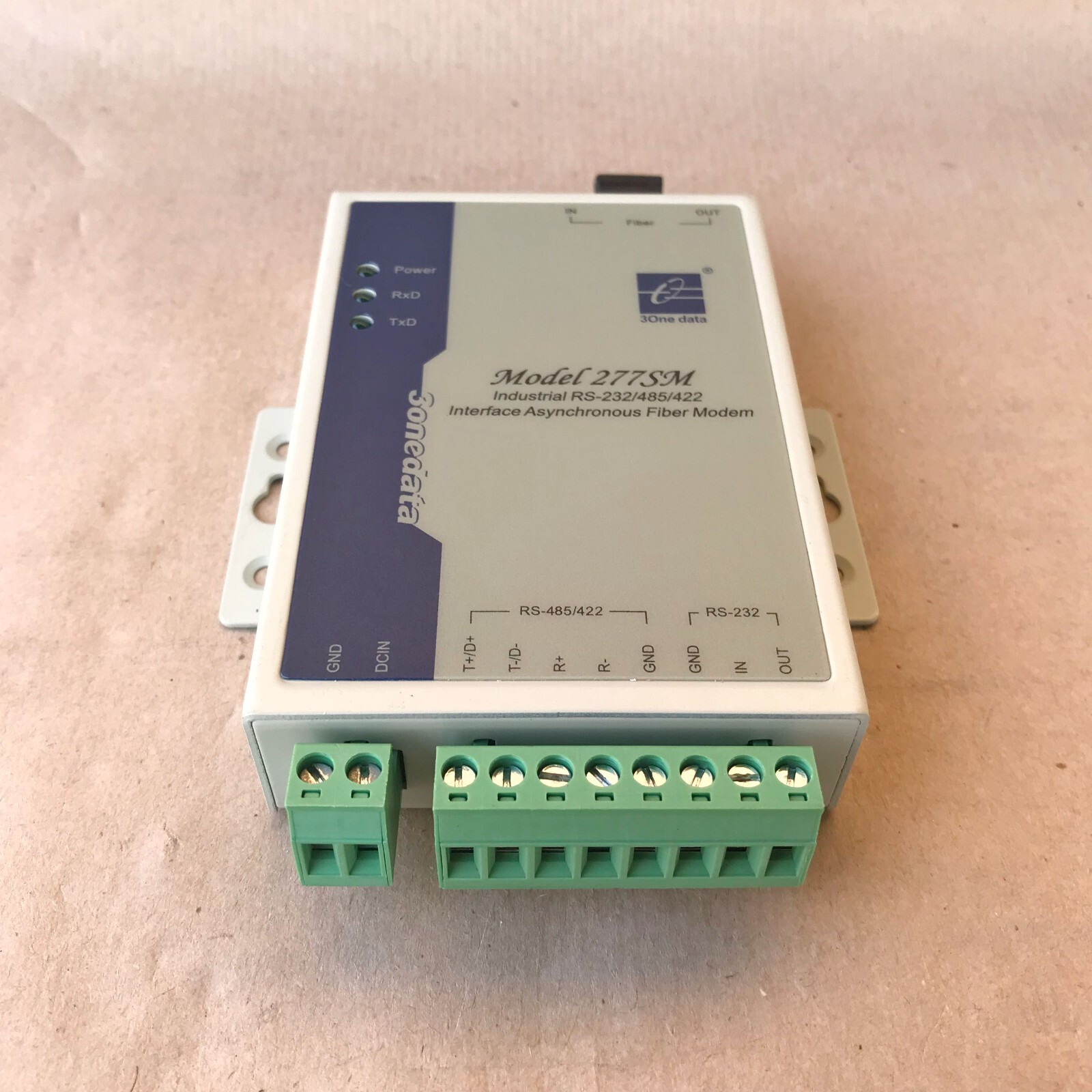 3ONEDATA 277SM INTERFACE ASYNCHRONOUS FIBER MODEM MODEL277-S-SC-20KM