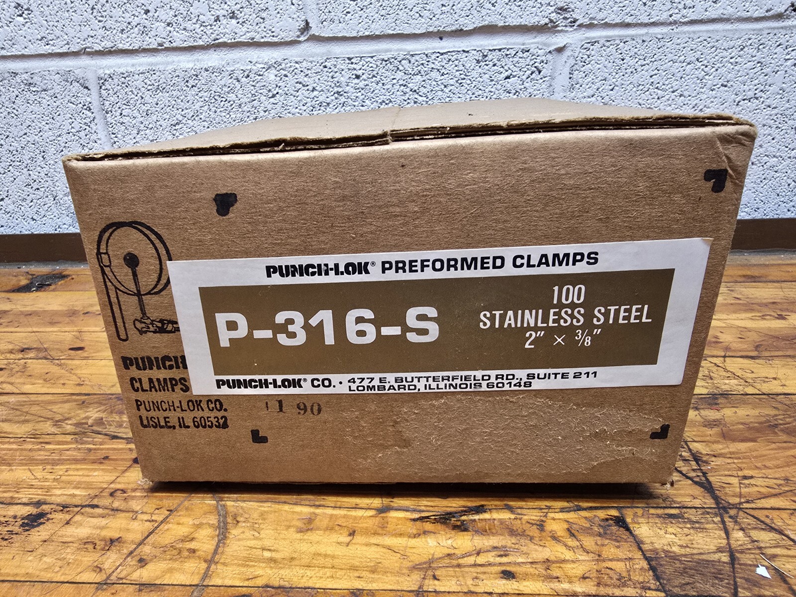 Punch-Lok Preformed Clamps Stainless Steel 2″ x 3/8″ No P-316-S Box Of 100