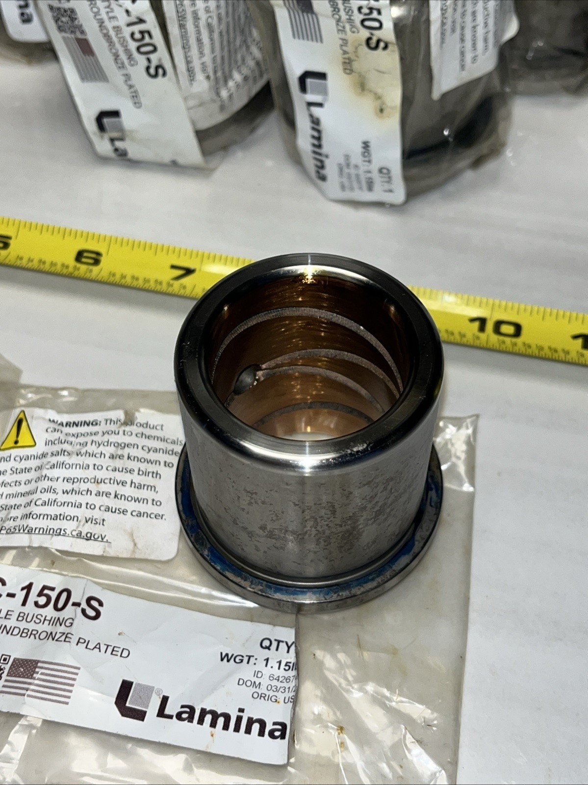 8 QTY! BULK LOT- LAMINA SC-150-S SHOULDER BUSHING SHORT BRONZE PLATED 1-1/2” NEW