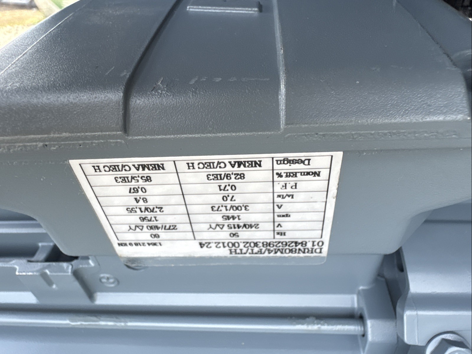 SEW-EURODRIVE DRN80M4/FT/TH 220-230/380-400V 3.05/1.75A NSNP