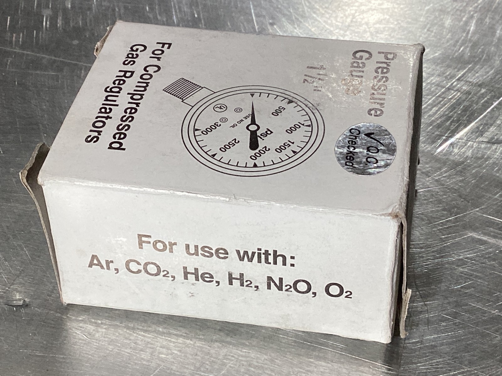 Pressure Gauge PG-154000 1.5″ 4000 PSI Compressed Gas Regulator Gauge