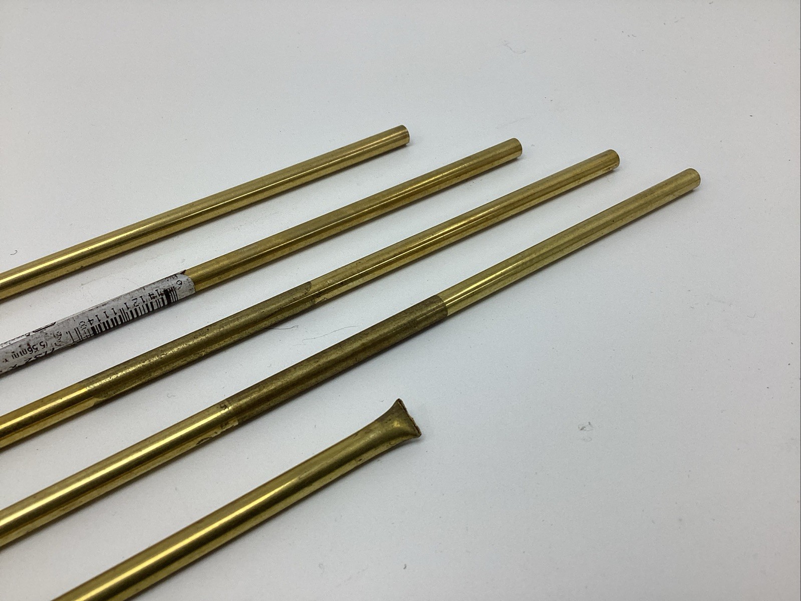 K & S PRECISION METALS 7/32, 5.56MM ROUND BRASS TUBE SET. LOT OF 5, #1148.